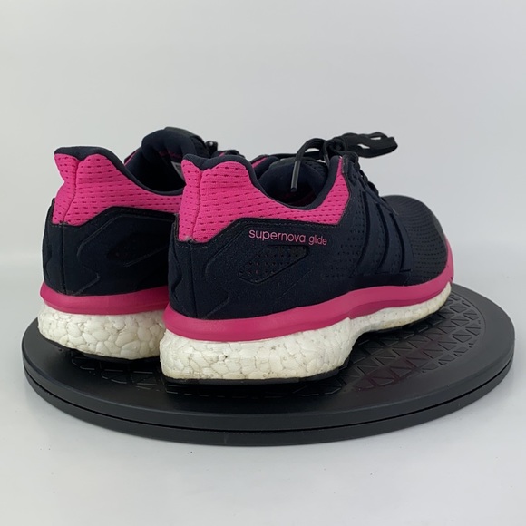 Adidas Boost Supernova Glide 8 Black/Pink Running Shoes AF6557 Women's Size 9 - Picture 5 of 12